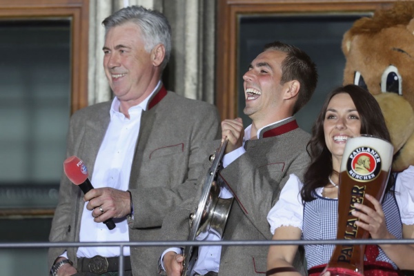 Bayern Muenchen Celebrate German Championship At Town Hall Balcony