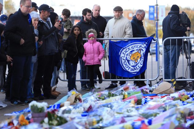 Mourners Pay Tribute After Helicopter Crash at King Power Stadium in Leicester