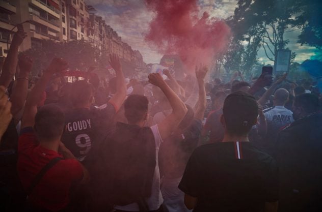 Paris Saint Germain Football Fans During Champion League Finals