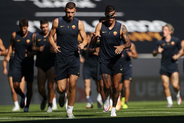 AS Roma Training Session And Press Conference