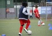 Merkel Visits Integration Project For Young Women Through Football