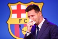 Lionel Messi of Barcelona Press Conference