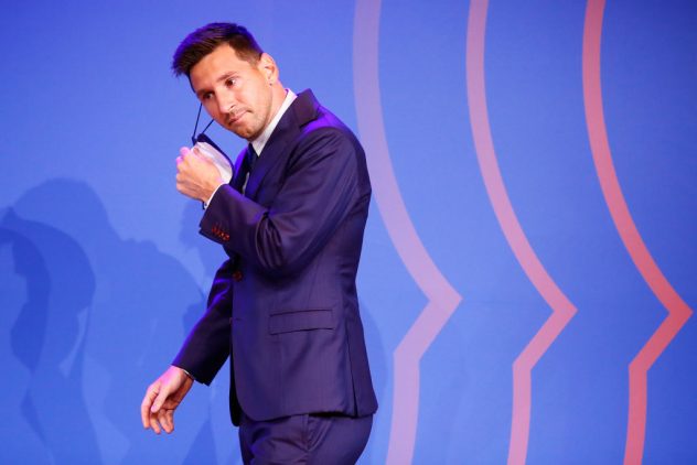 Lionel Messi of Barcelona Press Conference
