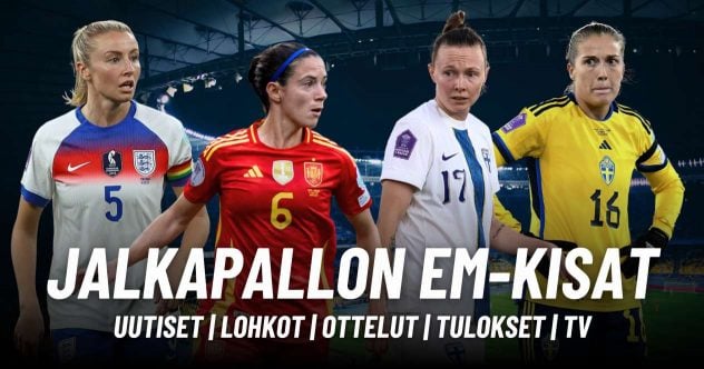 Naisten jalkapallon EM 2025 banner