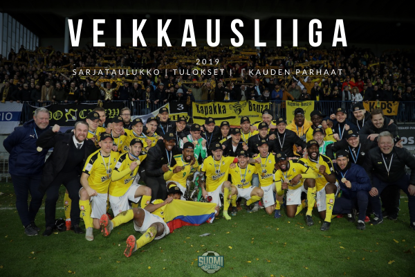Veikkausliiga 2019: Tulokset, mestari